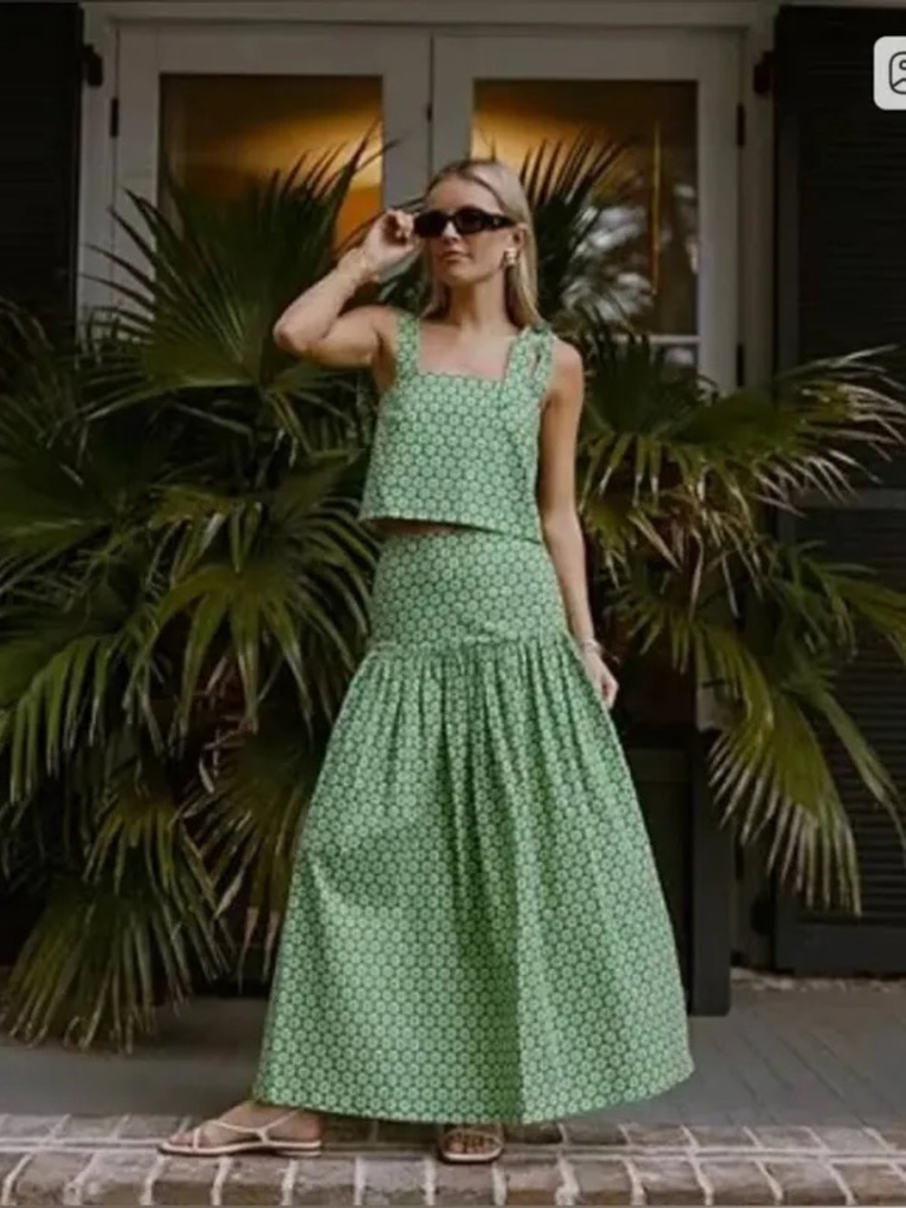Antonio Melani - Charlotte Printed Poplin top and skirt SET